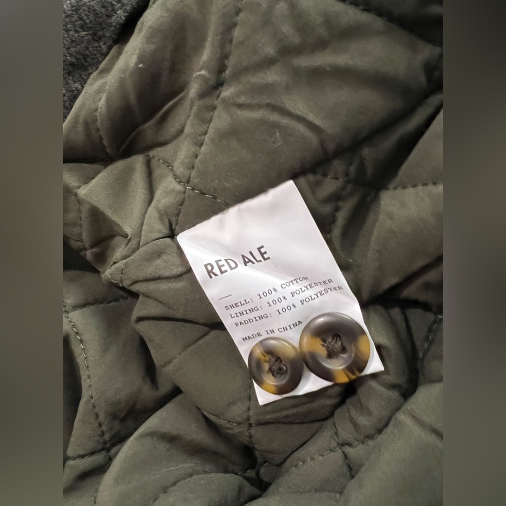 NEW men gray jacket with buttons Small by Red Ale - Picture 5 of 5